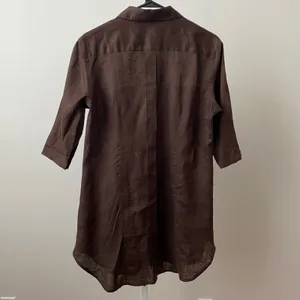 Chico's‎ Coastal 100% Linen Resortwear Button Tunic 2 Brown Shirt Blouse thumbnail 5