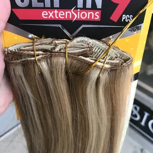 Human hair 18 inch 9 pcs Clipin hair extensions thumbnail 5