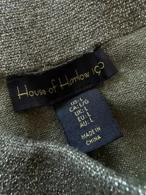 House of Harlow 1960 High Rise Sparkle Wide Leg Flare Pants Size L thumbnail 5
