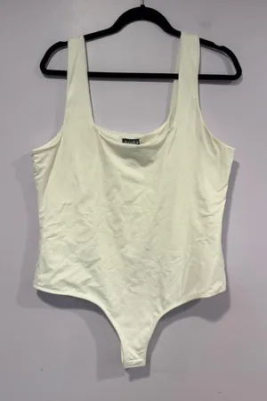 White‎ Arula square neck bodysuit White Size 1X thumbnail 1