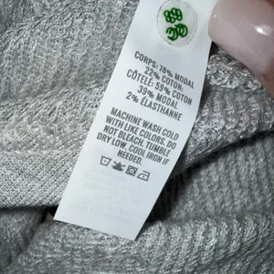 OFFLINE by Aerie Gray Knit Cropped Top Size Large Drawstring Ruched Thumb Holes thumbnail 12