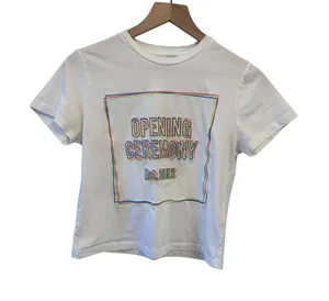 Opening Ceremony Logo Cropped white T-shirt XS Authentic thumbnail 1