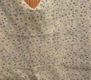 Woolrich women’s tank stone color with tiny design circles of blue shades size M thumbnail 3