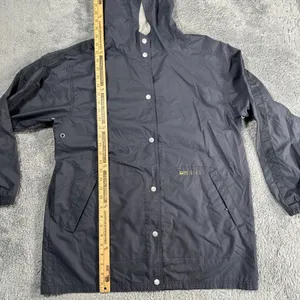 Vintage Nike Jacket Woman's SZ S Blue Windbreaker Rain Coat Y2K 90s Spellout thumbnail 7