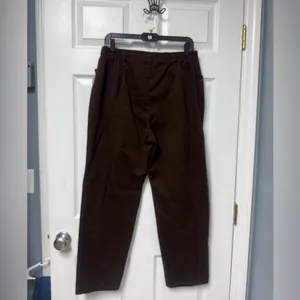 Women's Classic Brown Straight Leg Pants Size 12 thumbnail 4