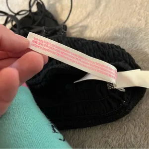 Victoria’s Secret PINK Black Seersucker Bralette Bra Top Size Medium thumbnail 9