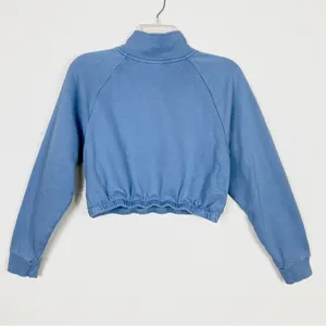 Pacsun PS/LA Blue Horizontal Striped Cropped Sporty Pullover Sweatshirt thumbnail 2
