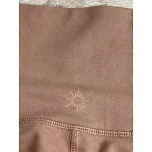EUC OFFLINE by Aerie The Hugger Brown Smiley Bike Shorts 5" Inseam hi-rise sz L thumbnail 12