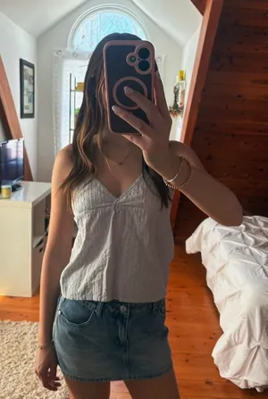 John Galt Babydoll Tank Top light blue thumbnail 1