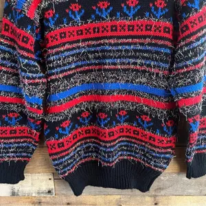 Western‎ Connection Multi Color Eyelash Sweater Size Small thumbnail 5