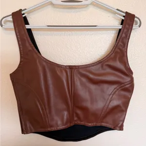 Poster Girl Vegan Leather Corset Small thumbnail 2