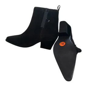 Nwt House Of Harlow Dark Brown Suede/Leather Ankle Boots thumbnail 6