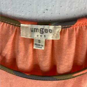 Umgee S Mixed Media Ruffle Vibrant Orange Women's Top thumbnail 7