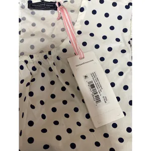 NEW Vineyard Vines Resort Stretch Polka Dot Puff Sleeve Crop Blouse Top Size S thumbnail 5