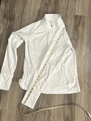 Asics White Zip-Up Athletic Jacket thumbnail 11