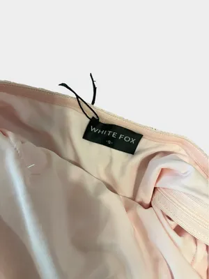 NWT White Fox New Idea Strapless Lace Mini Dress Baby Pink Small thumbnail 3