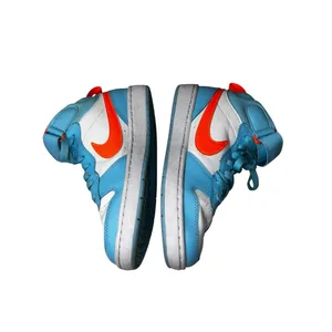 Nike Court Borough Mid 2 GS Blue White Orange High Top Sneakers Youth 4.5Y thumbnail 8