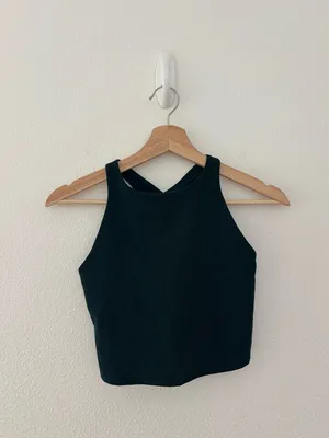 Beyond Yoga Spacedye Refocus Cropped Tank in midnight green thumbnail 2