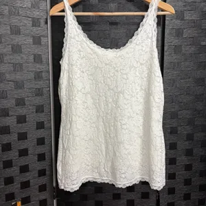 Soma Camisole White Floral Lace Scalloped‎ Trim Lined Stretch Romantic Bridal L thumbnail 8