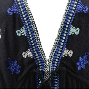 Free People Stargazer Floral Embroidered Gauze Boho Garden Mini Dress Dainty S thumbnail 4