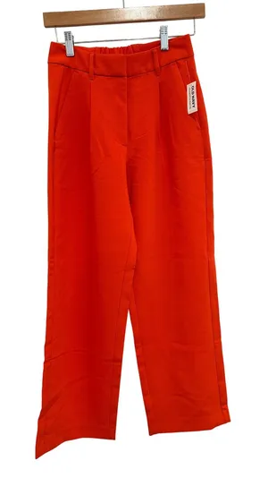 Old Navy Taylor Extra High-Rise Wide-Leg Trouser Orange XS Petite NWT thumbnail 1