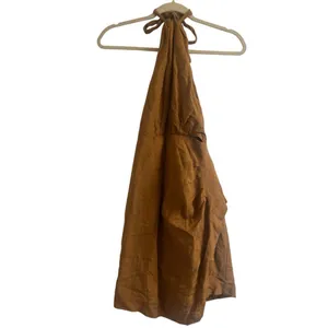 ✨Bardot Goddess Halter Linen Tan Sz 2 Dress✨ thumbnail 3