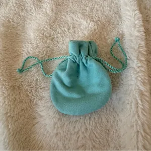 Tiffany & Co authentic blue suede bag thumbnail 4