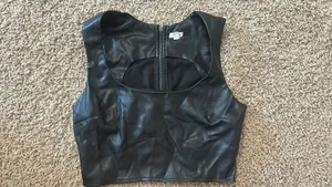 Garage Leather Top Crop thumbnail 3