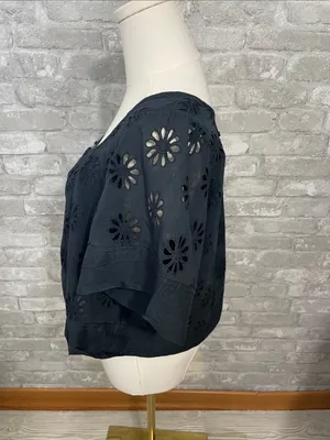 Rails Black  Bambina Button Front Top thumbnail 4