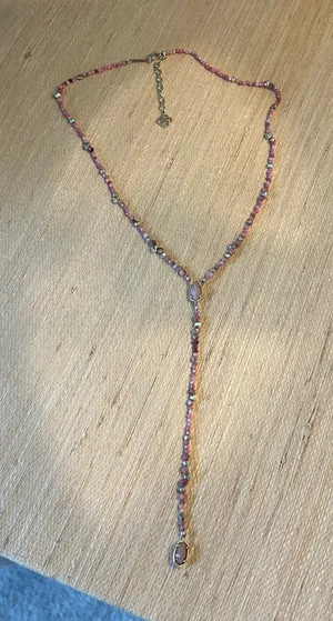 Kendra Scott Bethany Y Lariat Necklace in Pink thumbnail 1