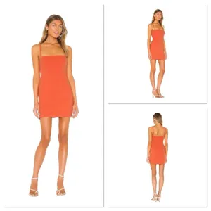 Lovers + Friends Olsen Mini Dress Coral Women Size Large Lined Sleeveless New‎ thumbnail 2