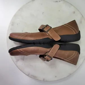 Natural Soul Naturalizer Leather Mary Jane Flats Womens 8 Brown Buckle Strap thumbnail 5