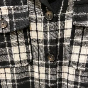 Thick plaid flannel shirt Black Size M thumbnail 4