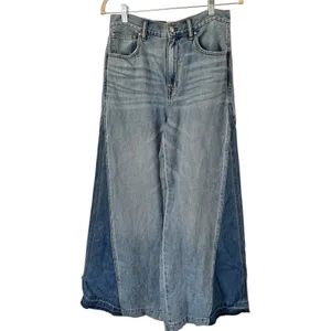 NWD Madewell Wide Sweep Jeans Parson Wash Airy Denim Size 25 Wide Leg Two Tone thumbnail 4