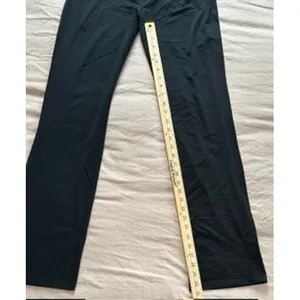 Victorias Secret PINK Yoga Pants Black Mint Green Foldover Flare Leg Leggings thumbnail 2