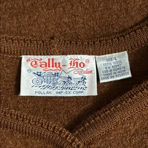 Vintage 60s Tally Ho 100% Wool Sweater Old Money Heritage Cottagecore Cabincore thumbnail 6