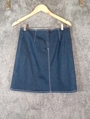 J Crew Fairfax Skirt In Denim Mini Skirt Cotton Rodeo Coastal Western Womens 4 thumbnail 4