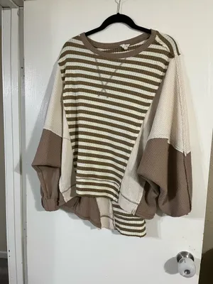 Striped pullover Brown thumbnail 2
