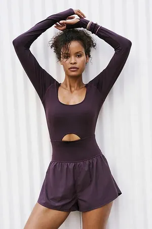 Black Free People Righteous Runsie Long sleeve thumbnail 1