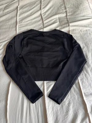 Black Aerie Long Sleeve Athletic Top thumbnail 2