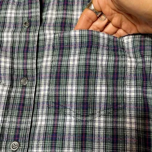 Madewell Flannel Slim Ex-Boyfriend Shirt Green Coltrane Plaid E6002 Size Small‎ thumbnail 8