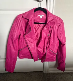 Bar III Faux Leather Jacket pink thumbnail 1