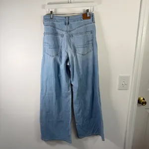 American Eagle Curvy Super High Rise Baggy Wide Leg Jeans Medium Wash Womens 6? thumbnail 6