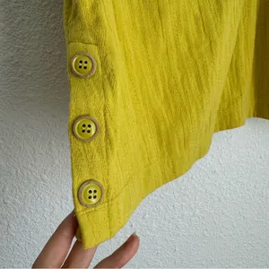 Anthropologie MAEVE Callie Yellow Side Button Tank Top Size M Square Neck Blouse thumbnail 3