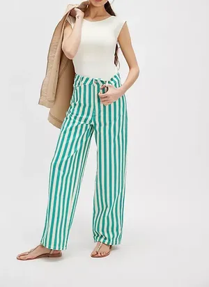 Free People The Tiny Big Sister Striped Berta Long Jeans, Size XS/EU 34 thumbnail 3