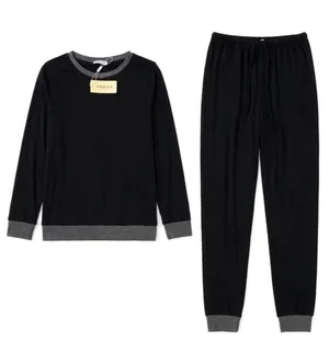 NWT Ekouaer Black Pajama Set Size Small Long Sleeve Lounge Set thumbnail 1