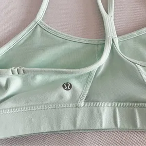 Lululemon Flow Y Bra Size 8 Sea Mist Mint Back Mesh Detail thumbnail 4