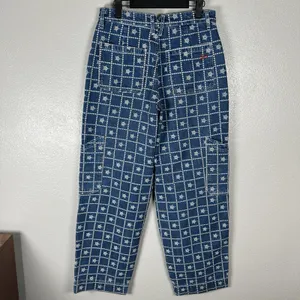 Damson Madder Drew Embroidered Cargo Jeans Womens 10 Straight Leg‎ Medium Wash thumbnail 4