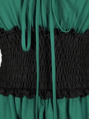Green Renaissance Dress Medieval Costume Long Sleeve Victorian Women's MEDIUM thumbnail 6