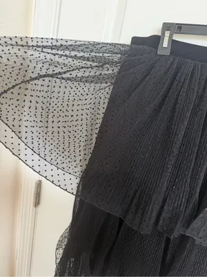 Zara Tiered Polka Dot Skirt Medium thumbnail 3